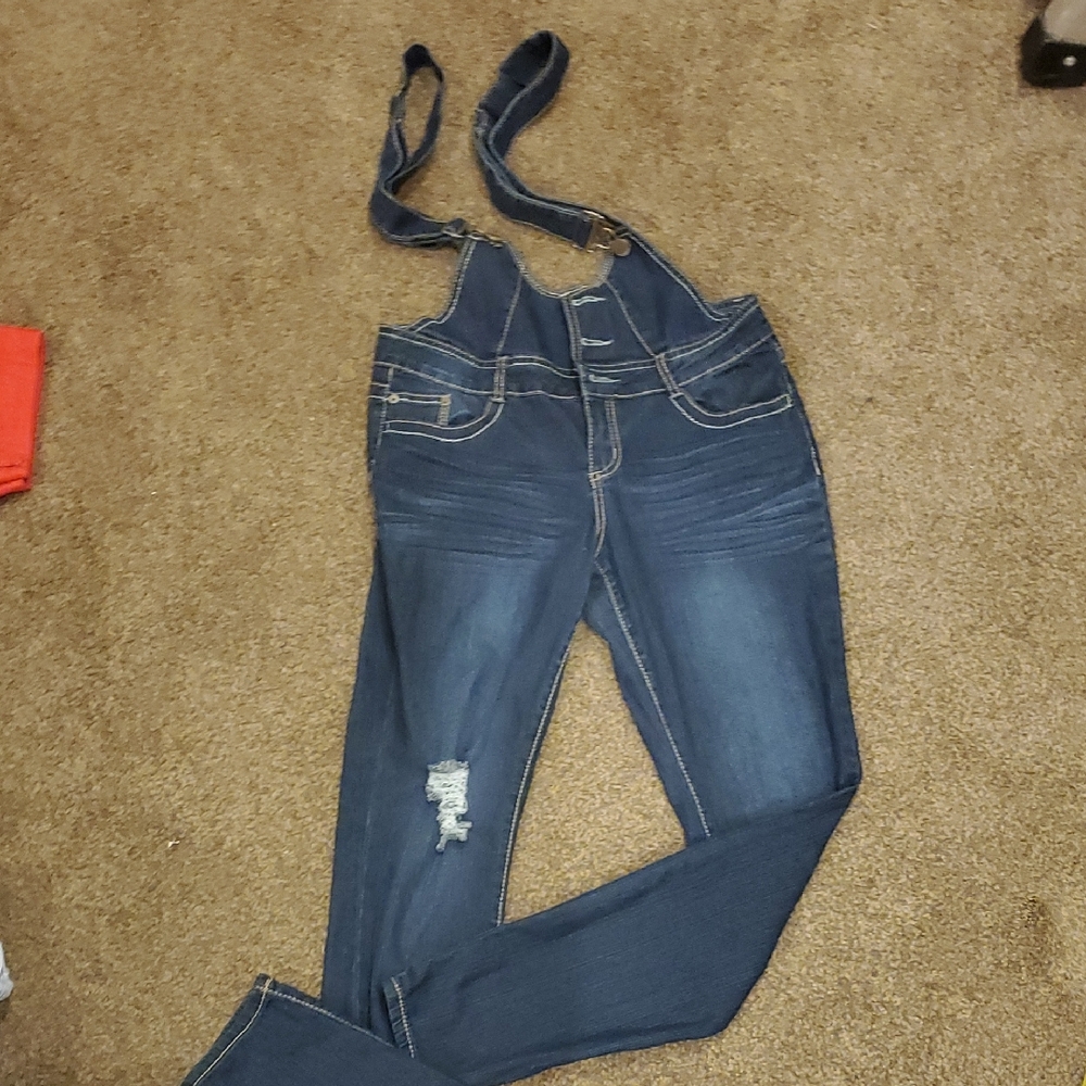 No Boundaries Denim Overalls